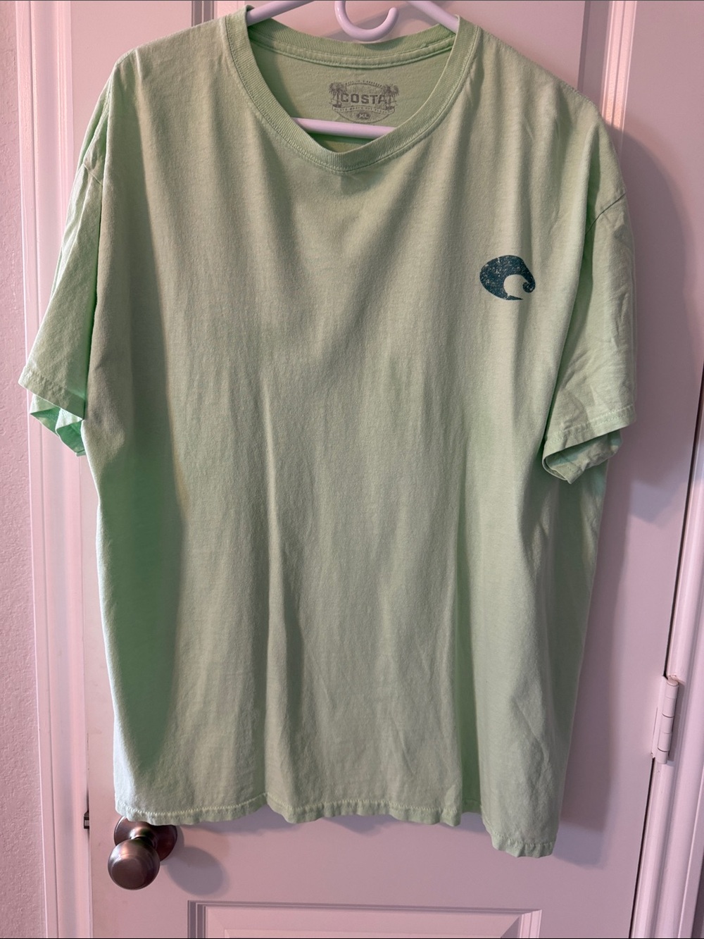 Costa Light Green Short Sleeve Logo Tee